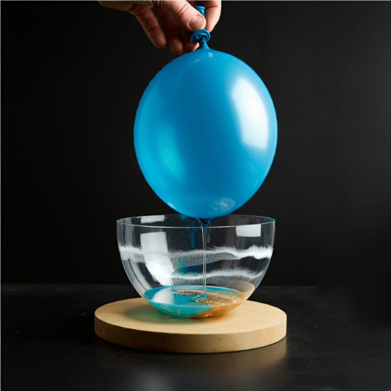 epoxy resin bowl using a balloon mold