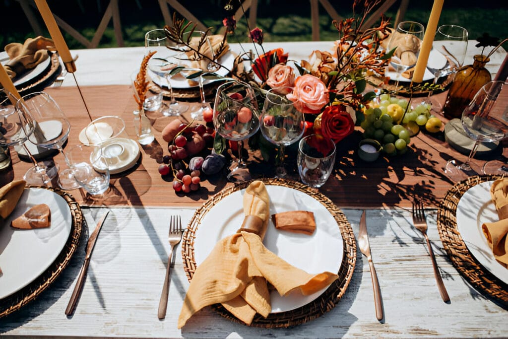 fall-wedding-table-setting-with-natural-elements-and-a-rich-color-palette-1024x683 Cozy Fall Decor Ideas for a Warm & Inviting Space