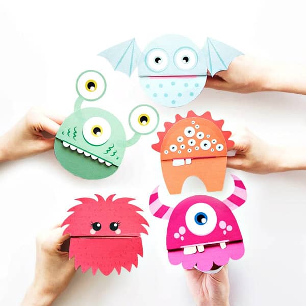 paper-bag-monster-puppets Creative Halloween Crafts for Every Age