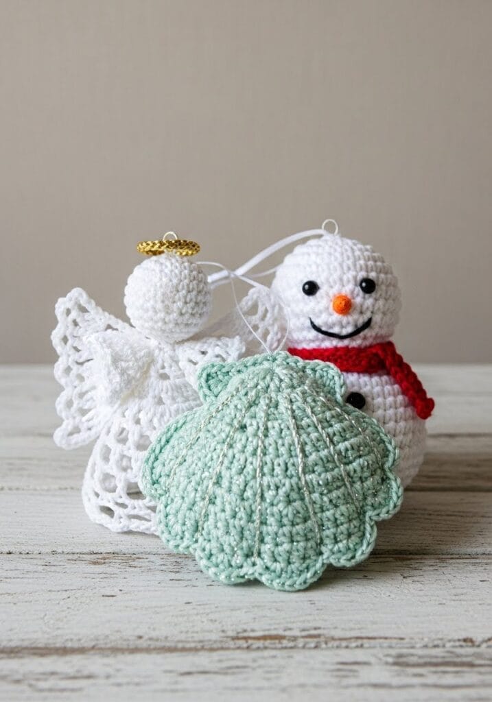 Coastal-Ornament-Cluster-717x1024 7 Amazing Seashell Ornaments DIY: Easy Coastal Crafts