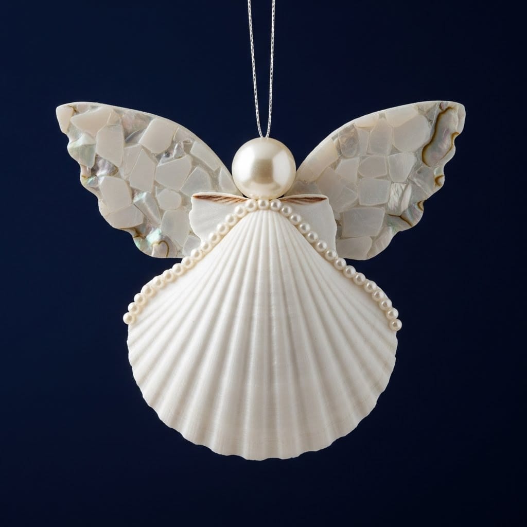 diy-seashell-angel-ornament 7 Amazing Seashell Ornaments DIY: Easy Coastal Crafts