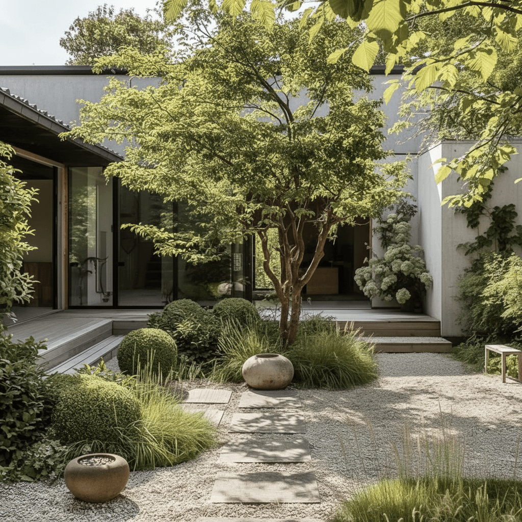 Light-Architecture-Gravel-Courtyard Stunning! 5 Japandi Garden Secrets for Minimalist Design