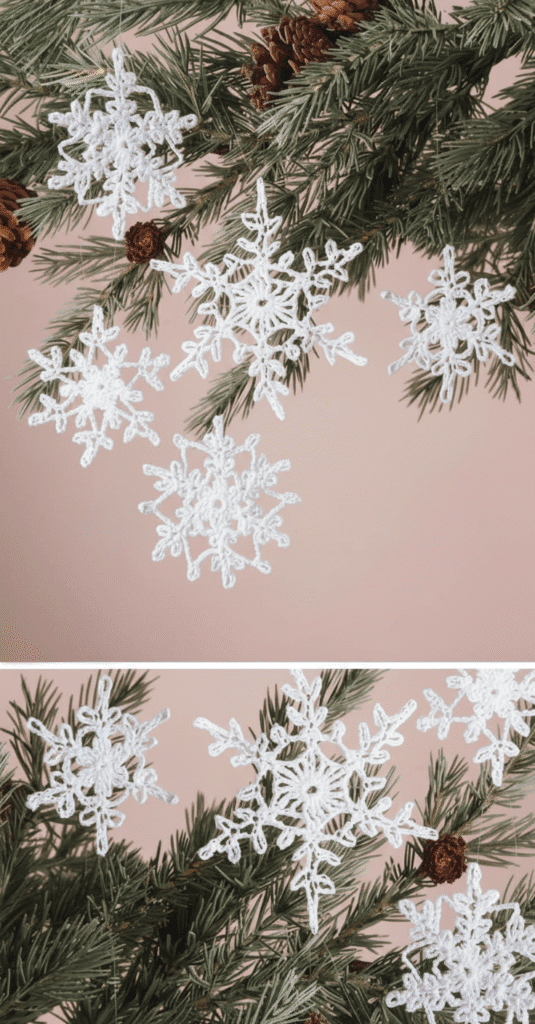 Pinterest-Pastel-Tree-Snowflakes-535x1024 WOW! 7 Easy Free Crochet Snowflake Patterns for Beginners