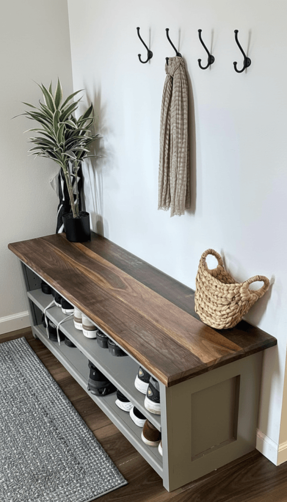 Build a DIY Entryway Shoe Storage Bench