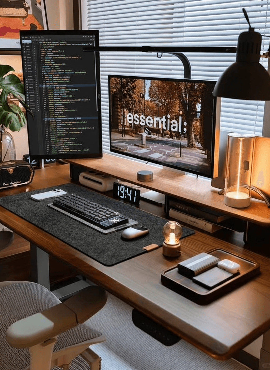 Desk-Setup-V1_-Coding-Screen Woodcrafts Wonders